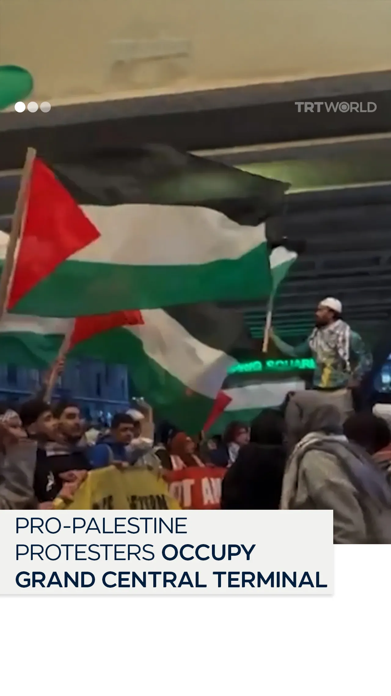 Pro-Palestine protesters occupy Grand Central Terminal